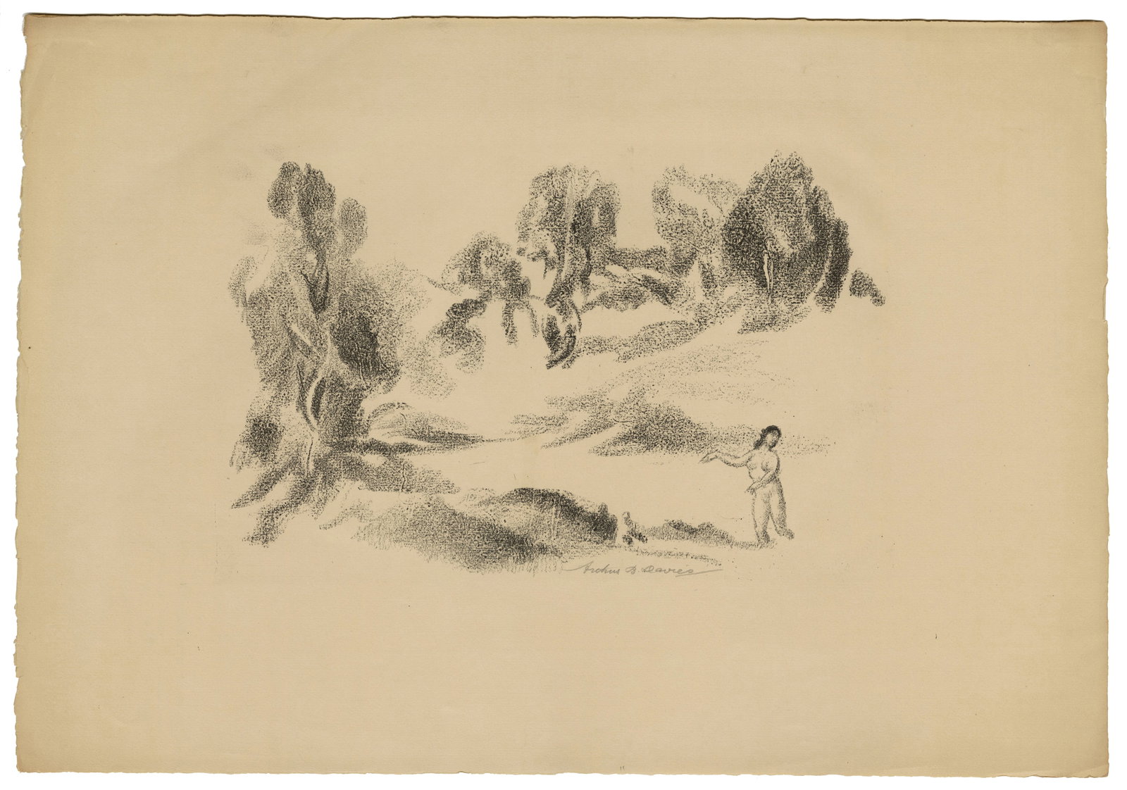Arthur B. DAVIES: "Enchanted Stream". - 2