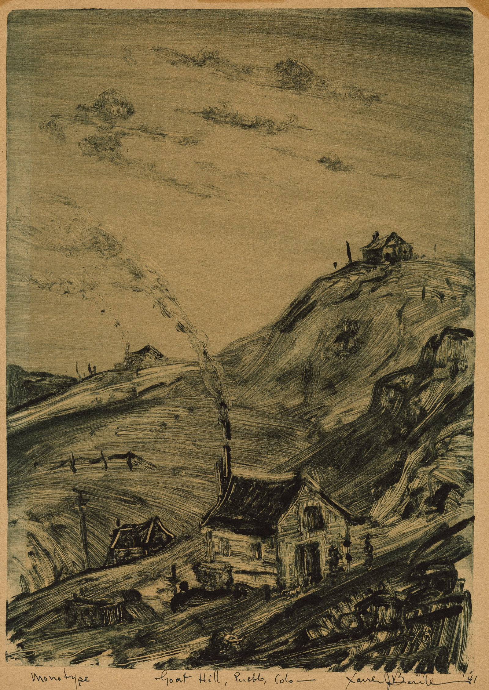 Xavier J. BARILE: "Goat Hill, Pueblo Colorado". (1 of 2)