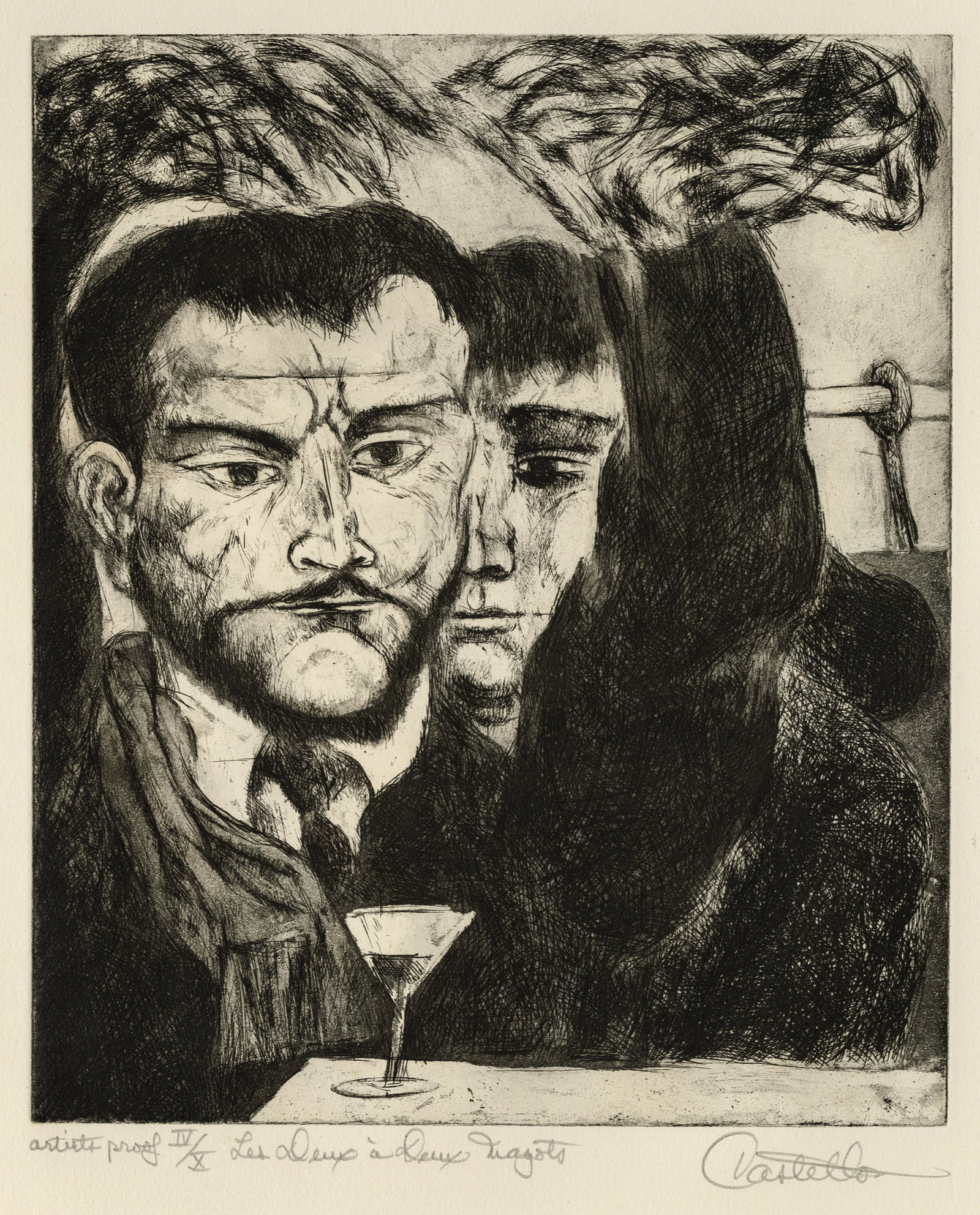 Federico CASTELLON: Two etchings. - 3
