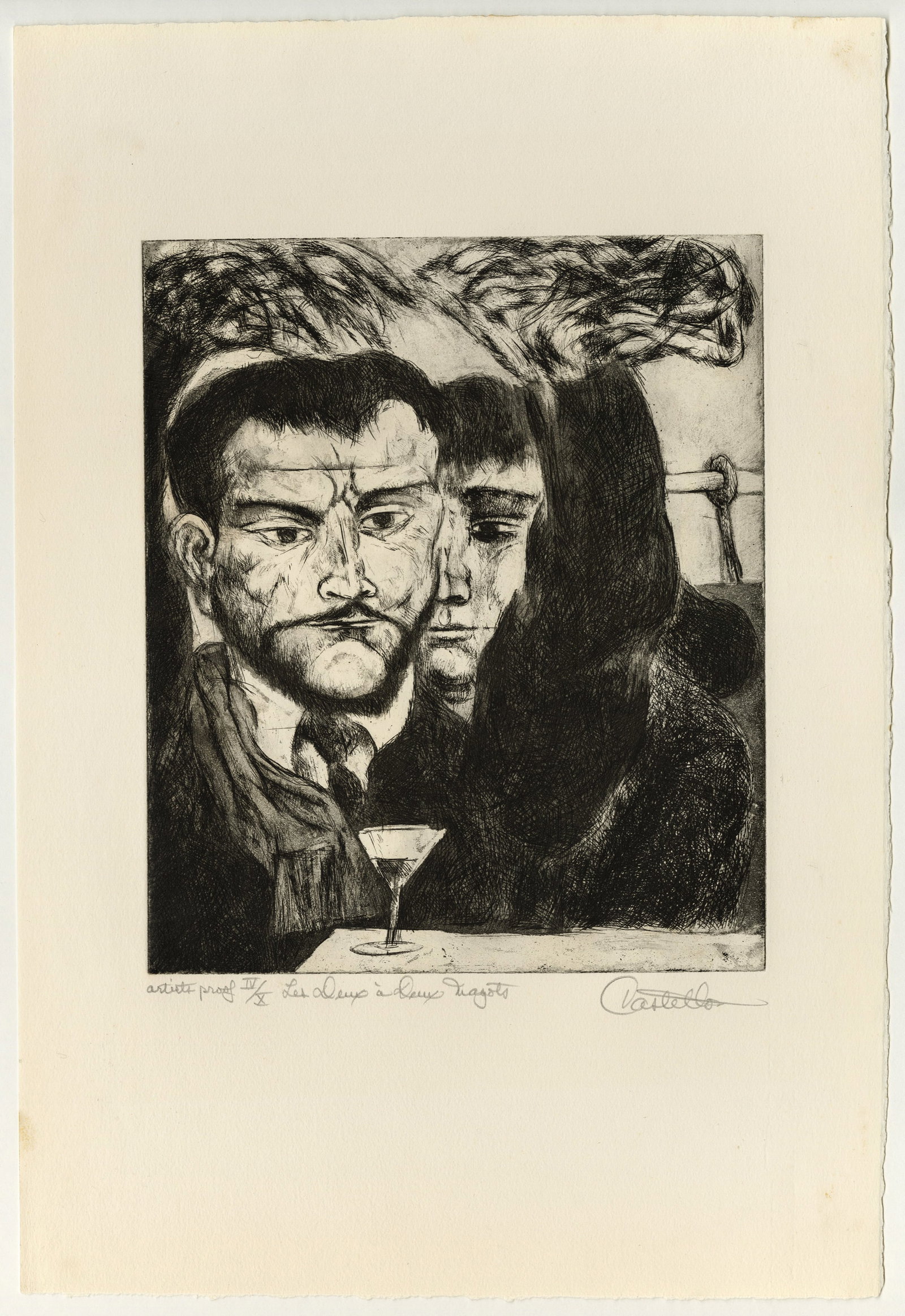Federico CASTELLON: Two etchings. - 5
