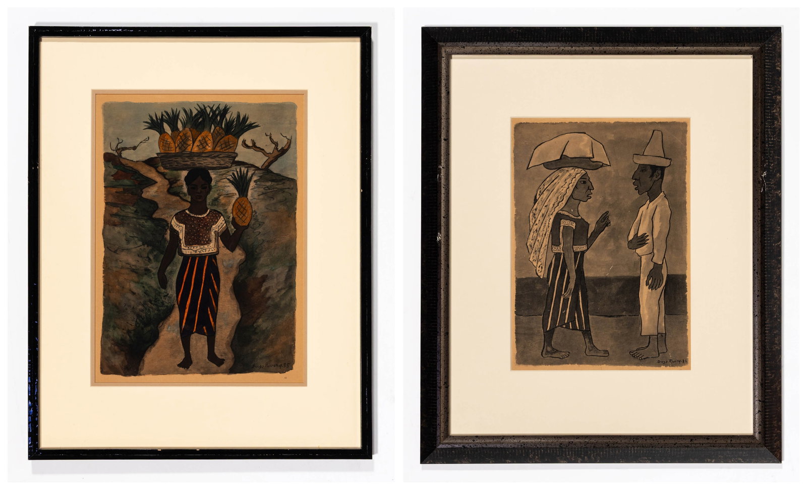 Two Framed Photolithographs after Diego.... (1 of 3)