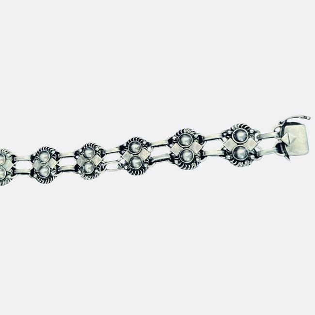 George Jensen Sterling Bracelet,  Pre-war Geometric Abstract Design (1 of 4)