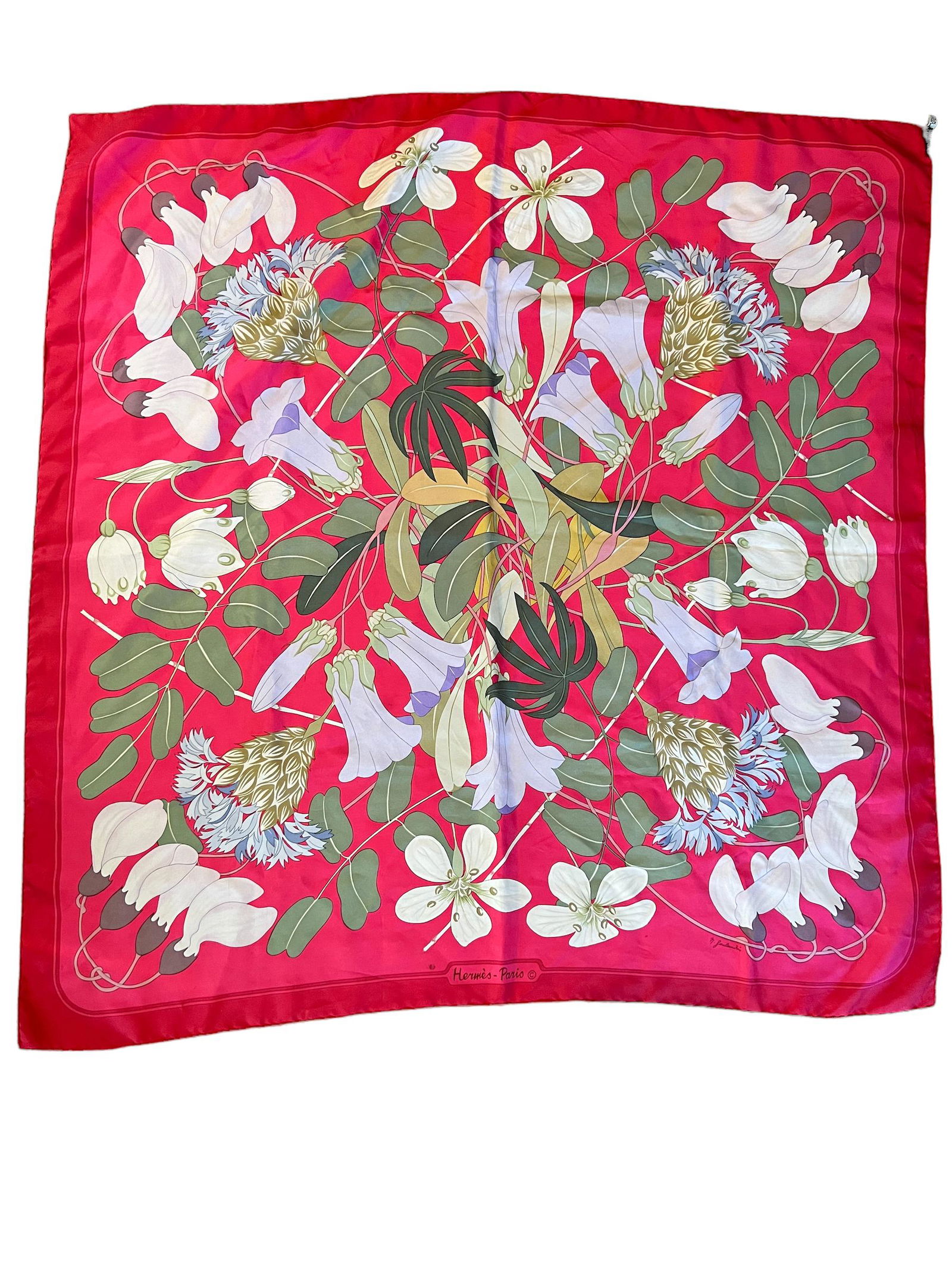 Vintage Hermes Scarf, Bergdorf  Goodman tag (1 of 5)