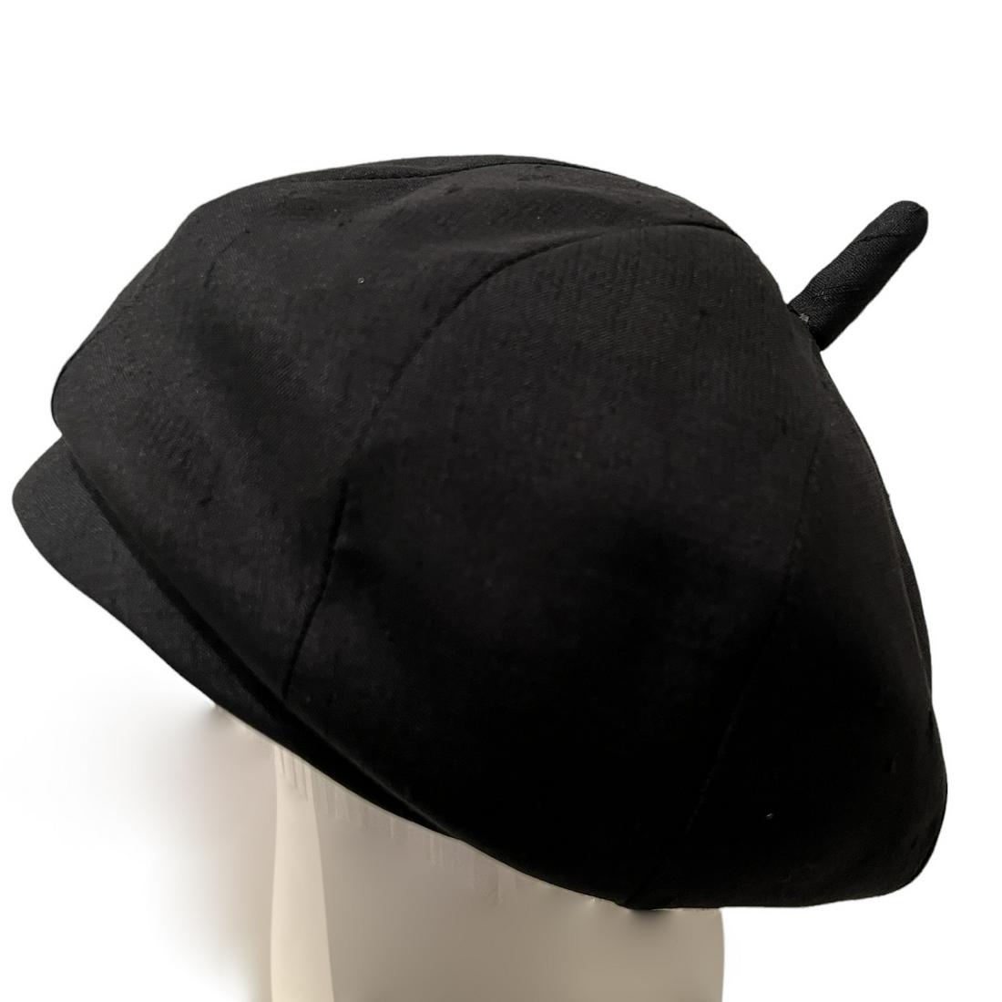 Vintage Black Silk Parisian Style Beanie, Bethmar, New York-Paris: Vintage Black Silk Parisian Style Beanie from Bonwit Teller, NYC. Label inside marked Bethmar New York, Paris. Seams in Swirl Design. Size: S-M. Local pickup only. Local pickup only in Raleigh, NC on 