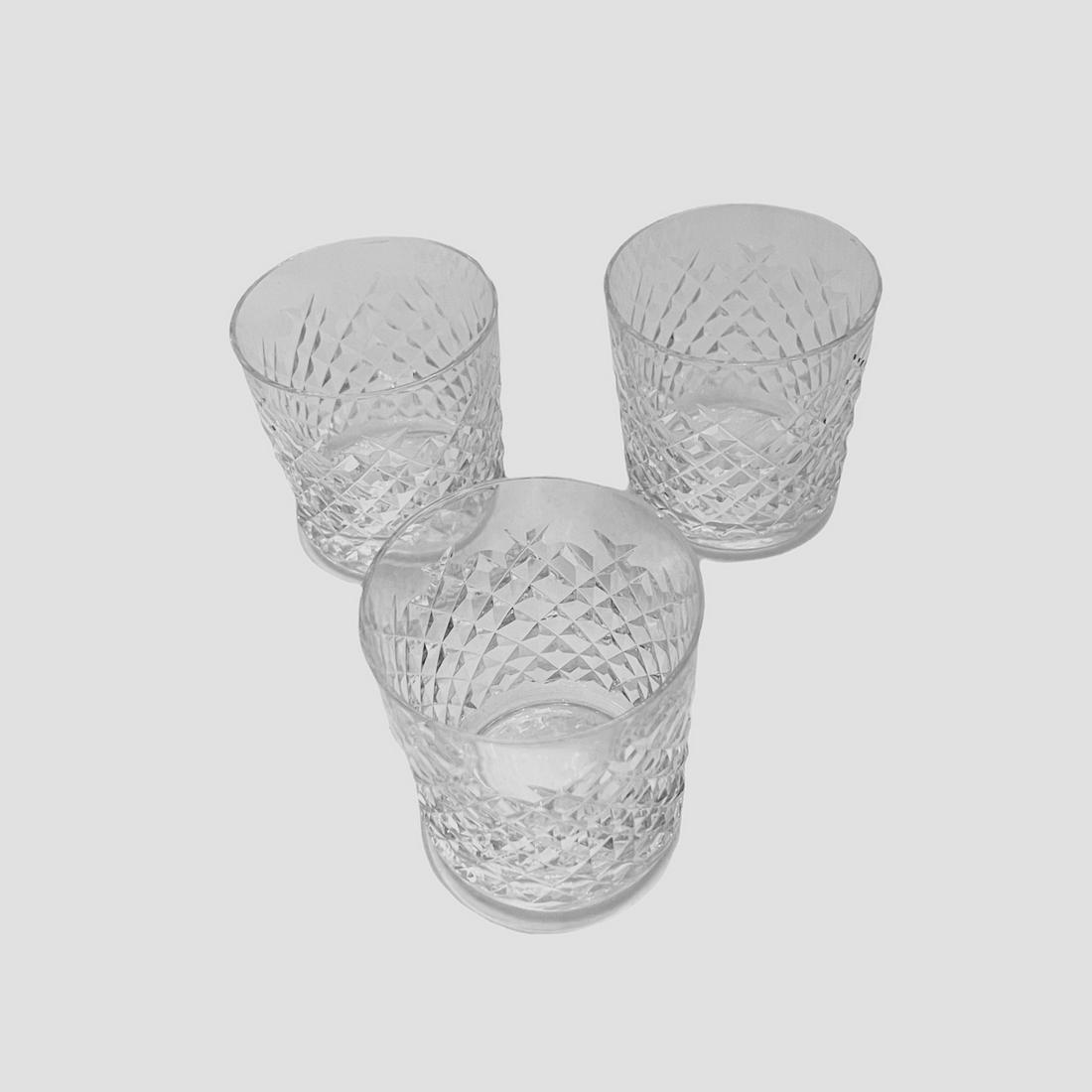 (3) Waterford Whiskey Glasses: (3) Waterford Whiskey Glasses. Local pickup only. Local pickup only in Raleigh, NC on Thursday 2/28 between 9am-5pm. * Please do not bid if you cannot pickup the item during this time. See Terms & Con