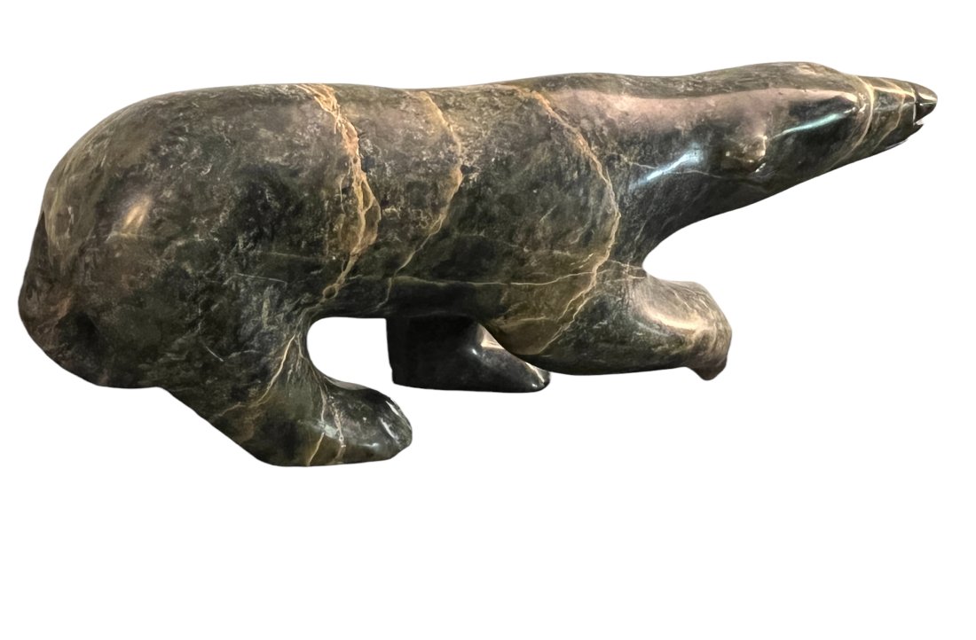 Inuit Hand Carved Stone Bear Sculpture (1 of 3)