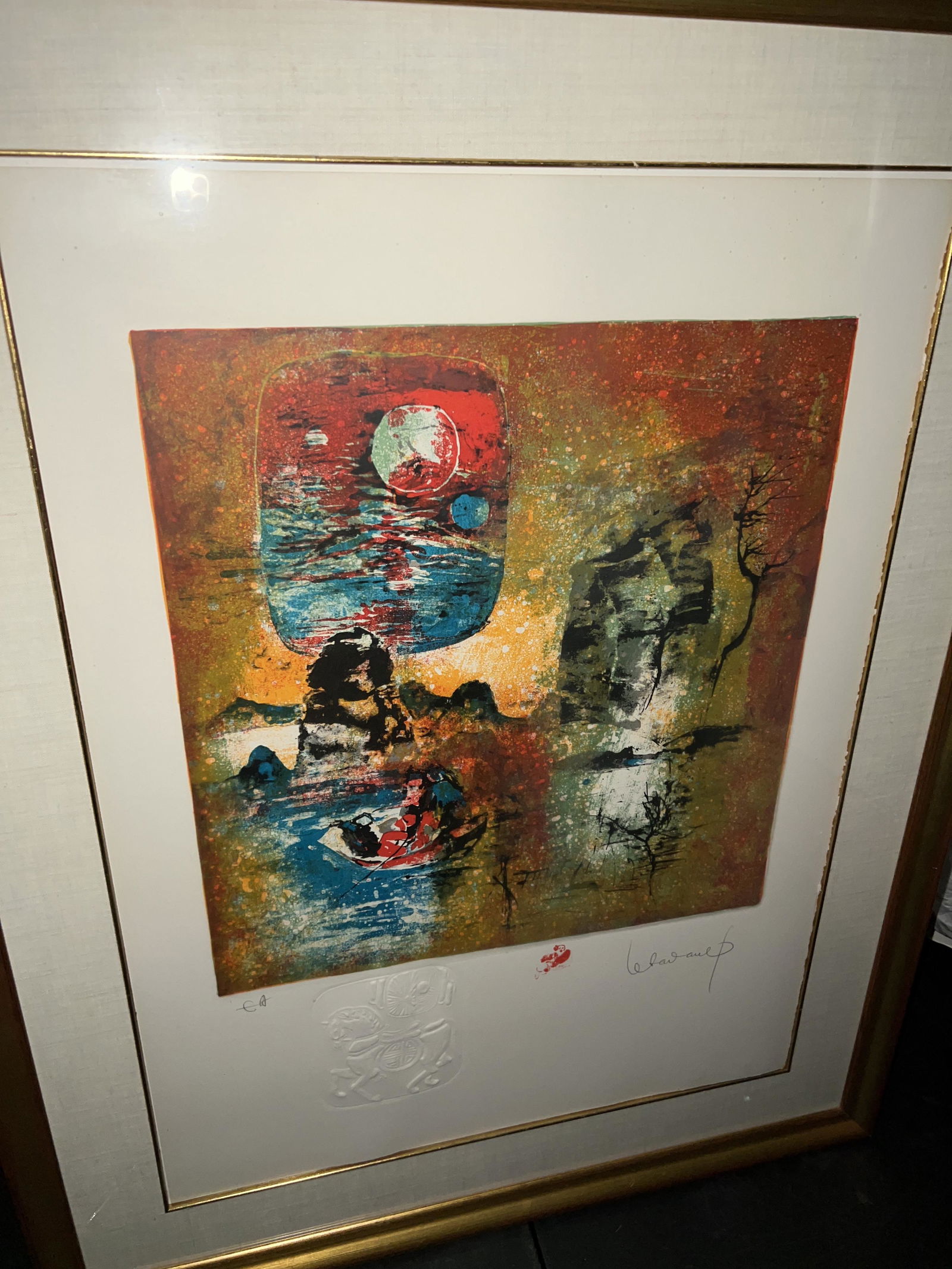 Hoi LeBadang, "Travels by Boat' EA  signed Lithograph (1 of 4)