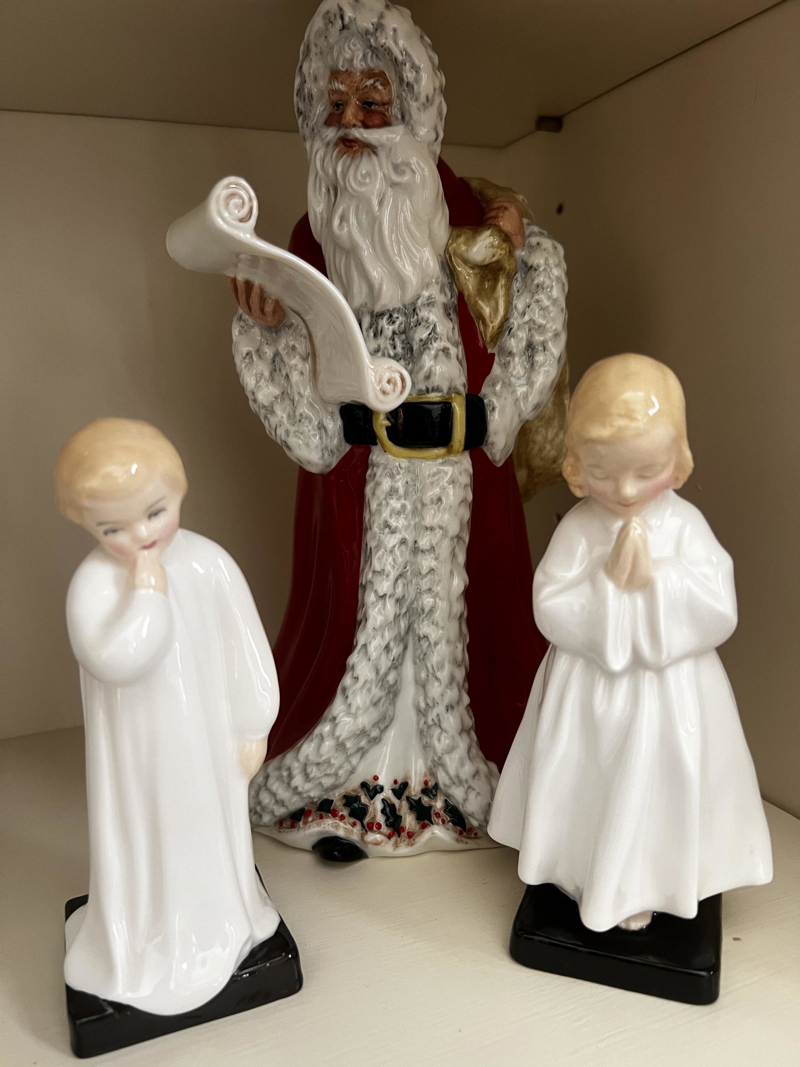 Royal Doulton Father Christmas and Children Set: Royal Doulton Father Christmas and Children Set. Father Christmas measures: 12"H, Children measures: 5 3/4". Condition: Very Good Estate Condition. Local pickup only. Local pickup only in Raleigh, NC 