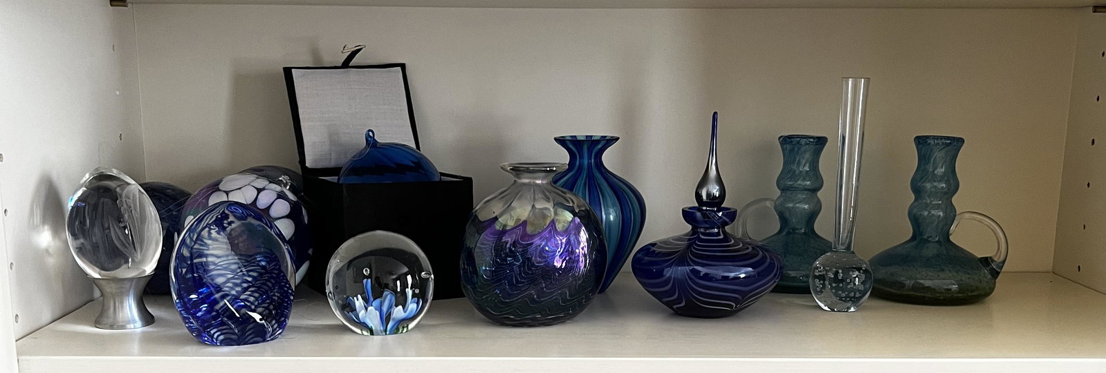 Blown Glass Collection: Blown Glass Collection. Condition: Good Estate Condition. Local pickup only. Local pickup only in Raleigh, NC on Thursday 2/28 between 9am-5pm. * Please do not bid if you cannot pickup the item during
