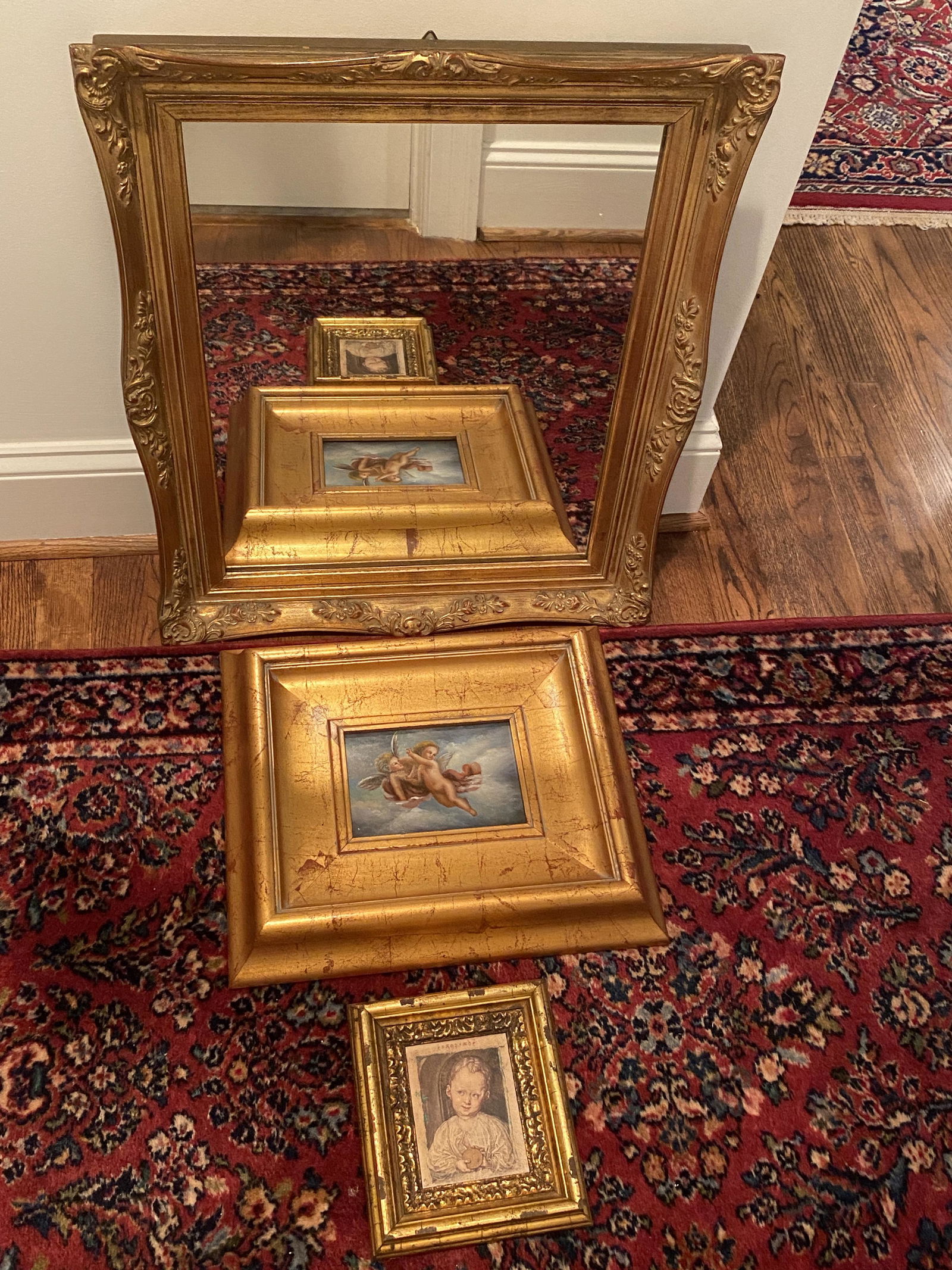 Gold Gilt Framed Mirror and Artwork (1 of 10)