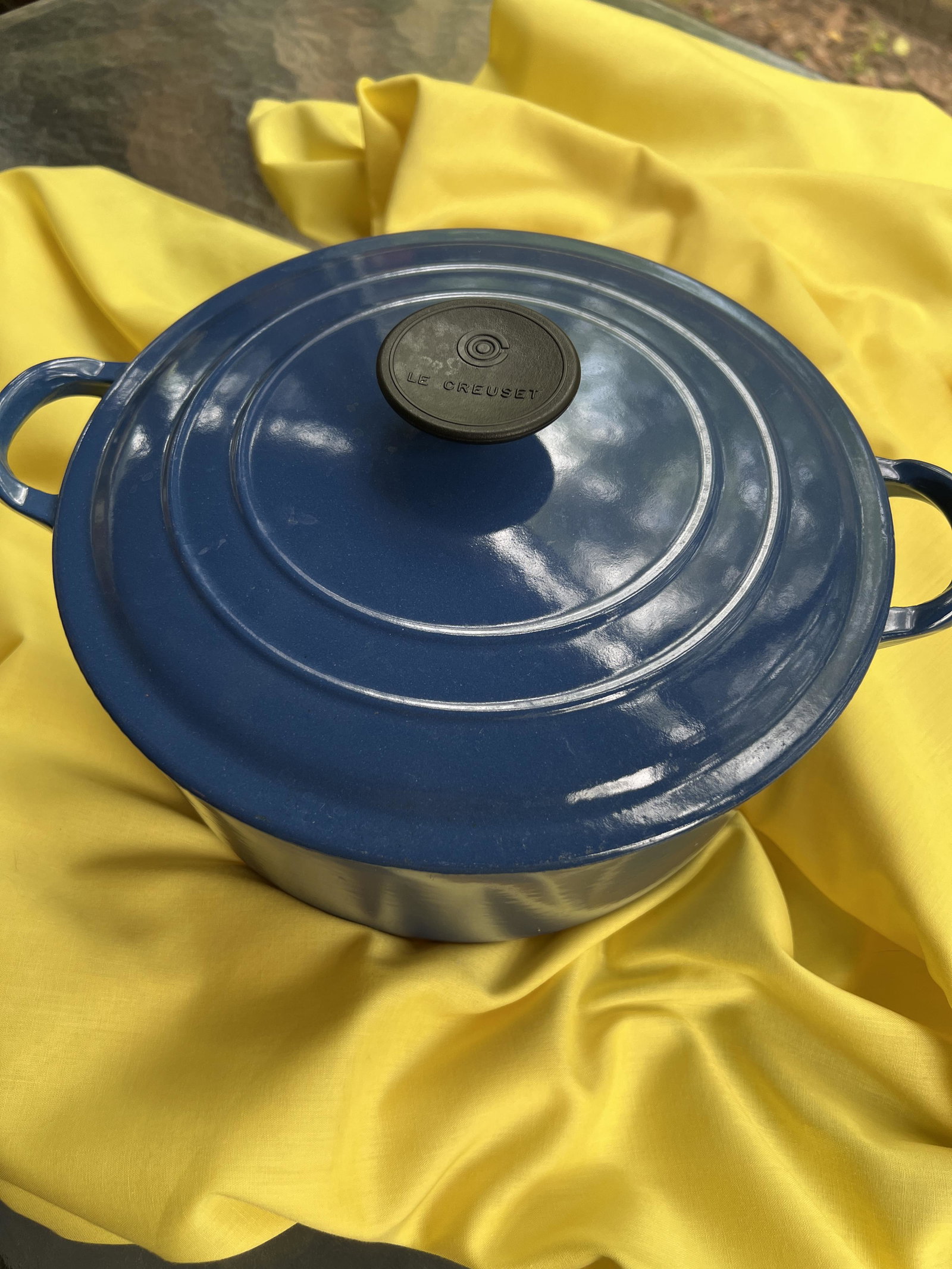 Le Creuset Dutch Oven: Le Creuset, French Dutch Oven, Blue. Local pickup only. Local pickup only in Raleigh, NC on Thursday 2/28 between 9am-5pm. * Please do not bid if you cannot pickup the item during this time. See Terms
