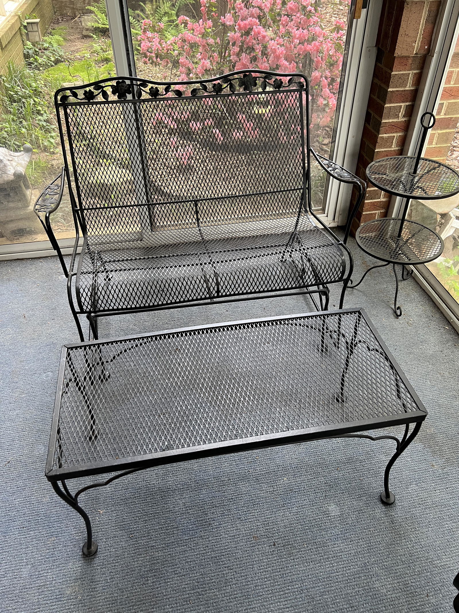 3 Piece Metal Patio Set (1 of 9)