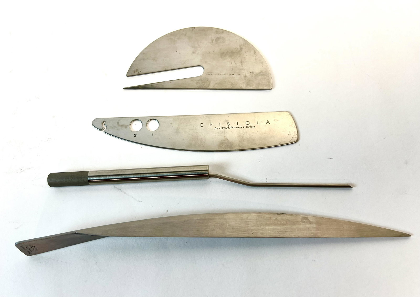 Group of Four Stainless Steel Desk Accessories (1 of 5)