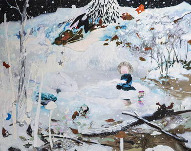 Tomoko Nagai 'Ice Story', stretched canvas: 182 x 228.3 cm; Oil on canvas; 2008; For details, please refer to the online catalog at https://issuu.com/muchuntang