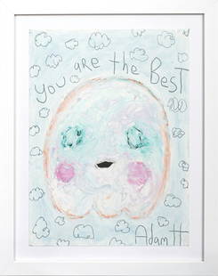 Adam Handler 'You are the Best', framed: 31 x 23 cm; Oil stick on Paper; For details, please refer to the online catalog at https://issuu.com/muchuntang