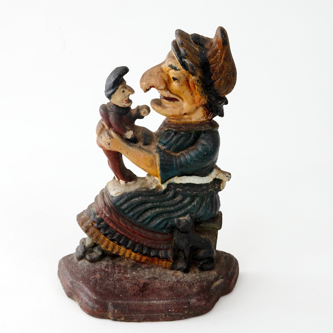 Antique Judy Iron Doorstop of Punch and Judy (1 of 4)