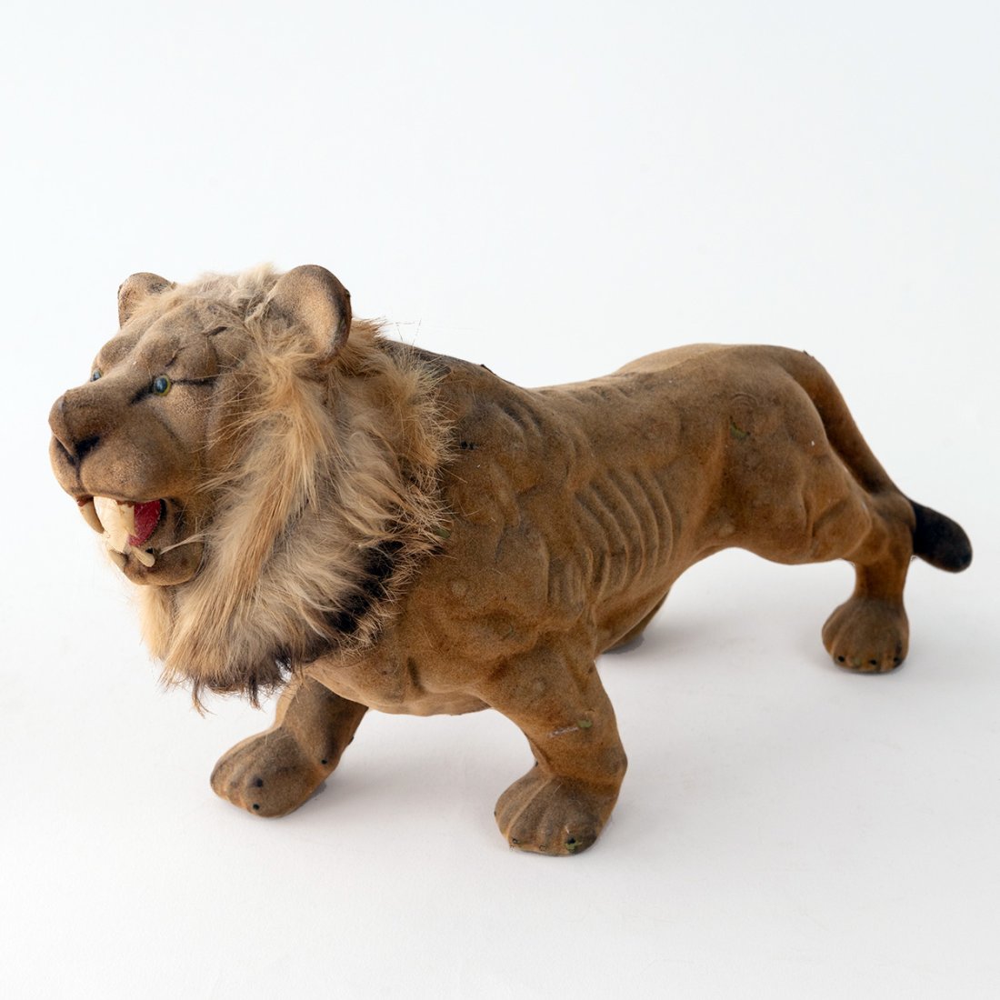 Antique Bobble Head Felt Lion Figure (1 of 4)