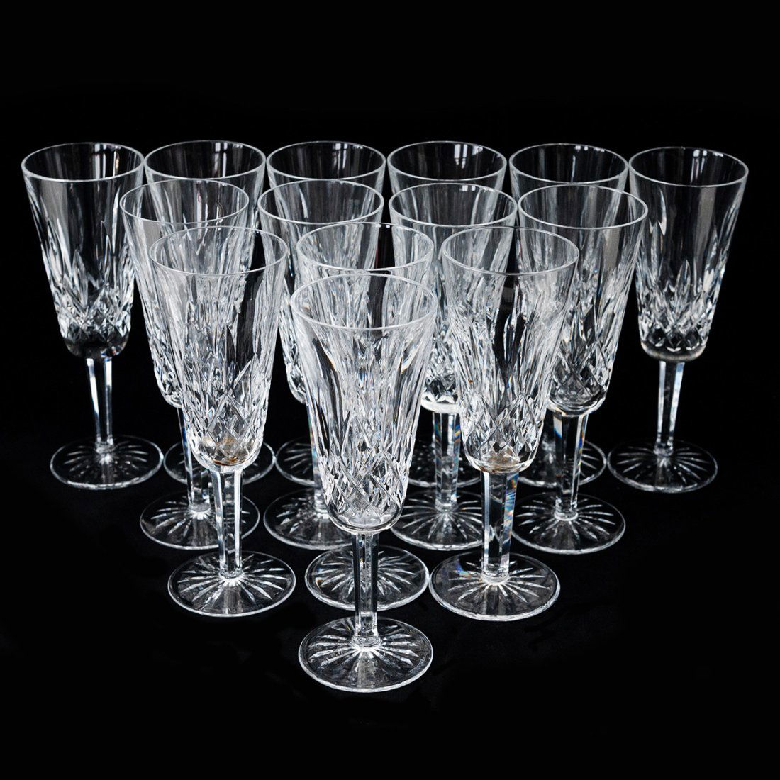 Set of 14 Waterford Lismore Champagne Flutes (1 of 5)