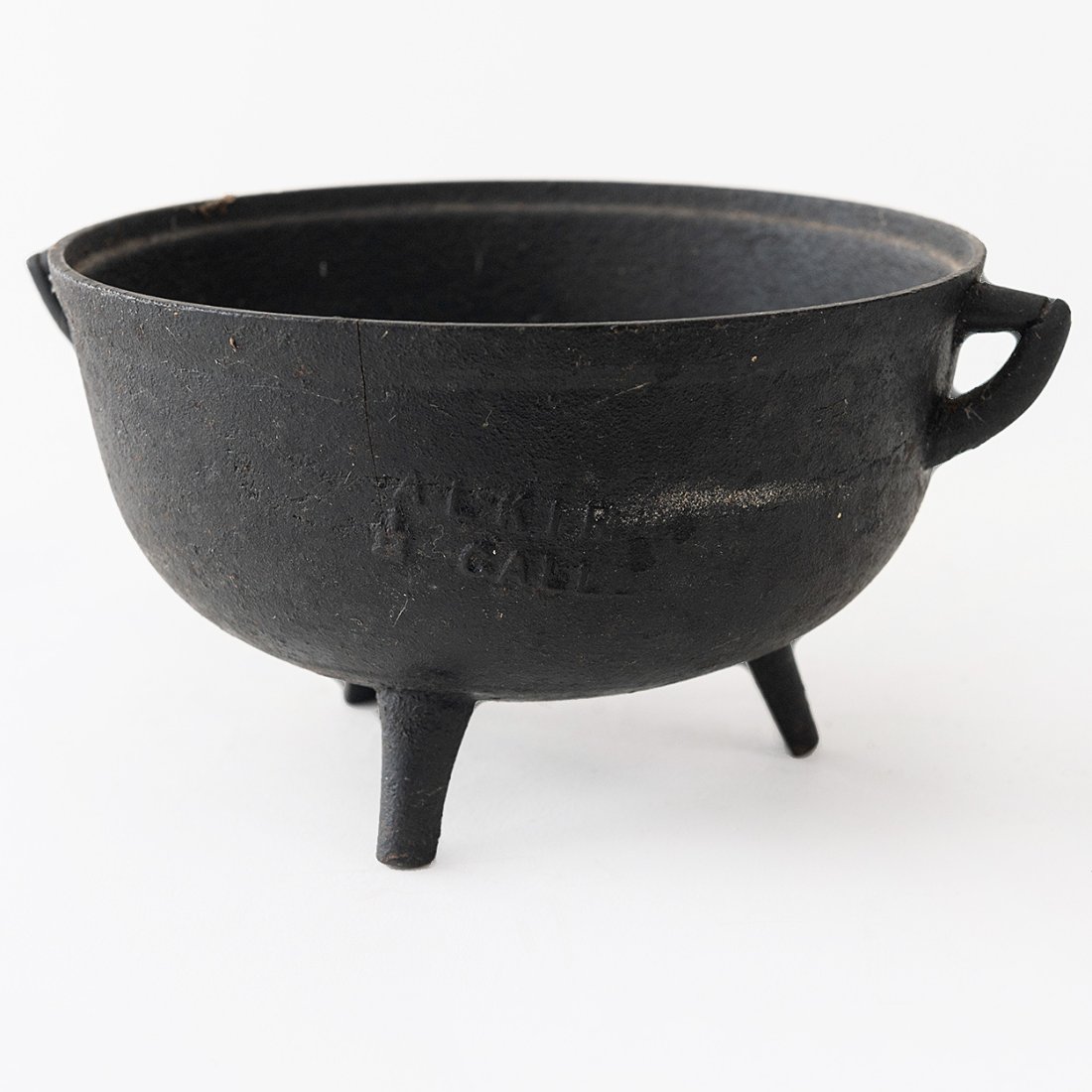 Early Antique Small Cast Iron Cauldron (1 of 4)