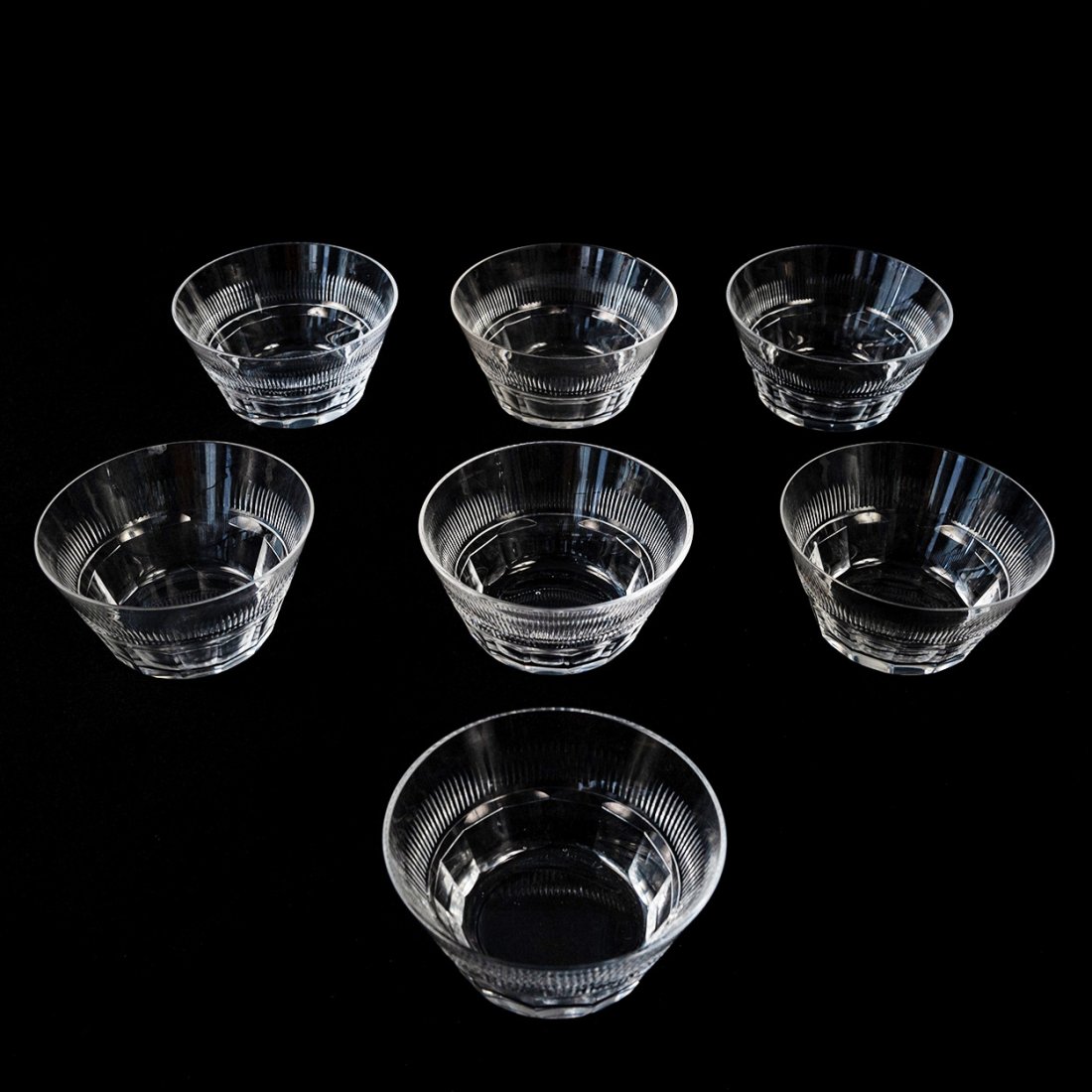 Set of 7 Antique Cut Crystal Finger Bowl (1 of 3)