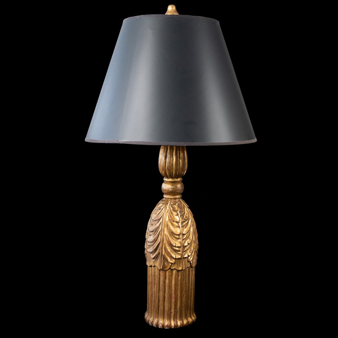 Large Gold Gilt Wooden Italian Architectural Decorative Lamp (1 of 4)