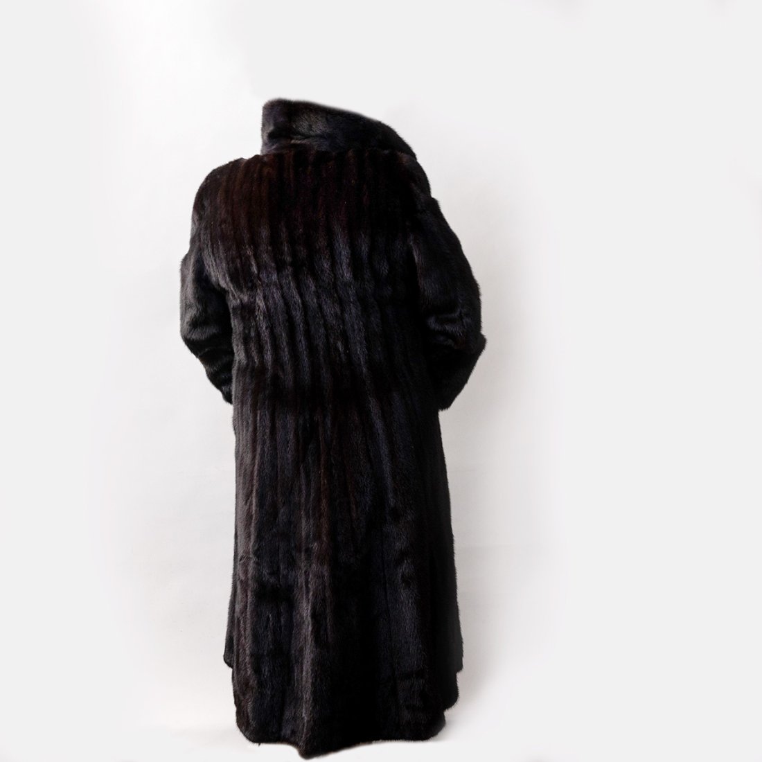 Garfinkel's Ladies Full Length Mink Coat: measuring 46.5" shoulder to floor 22.5" armpit to armpit17" armpit to end of sleeve