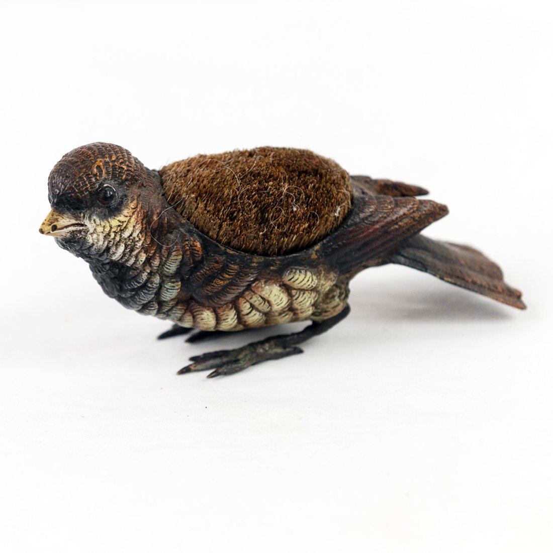 Antique GeschÃ¼tzt Vienna Bronze Cold Painted Bird Pin Cushion (1 of 5)