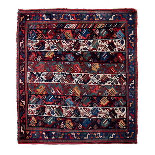 Antique Caucasian Shirvan Wool Oriental Rug 3' x 2'10": Antique Caucasian Shirvan Wool Oriental Rug, Circa 1900, rug size is 3' x 2'10" , Country of Origin is Azerbaijan, Ghiordes knot, wool pile, original ends, natural dyes, design is floral style