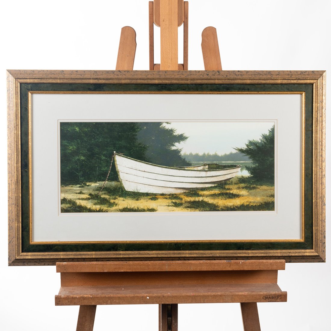 Original Lou Messa (American 20th C ) Acrylic Painting " Lap Stroke" (1 of 4)