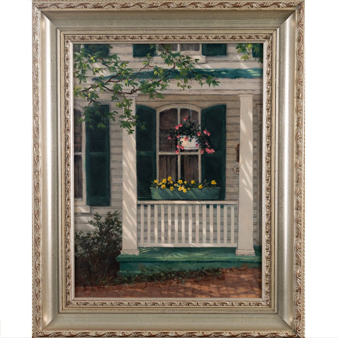 Original Oil Painting "Front Porch Charms" by Barbara Gough Nuss (1 of 5)