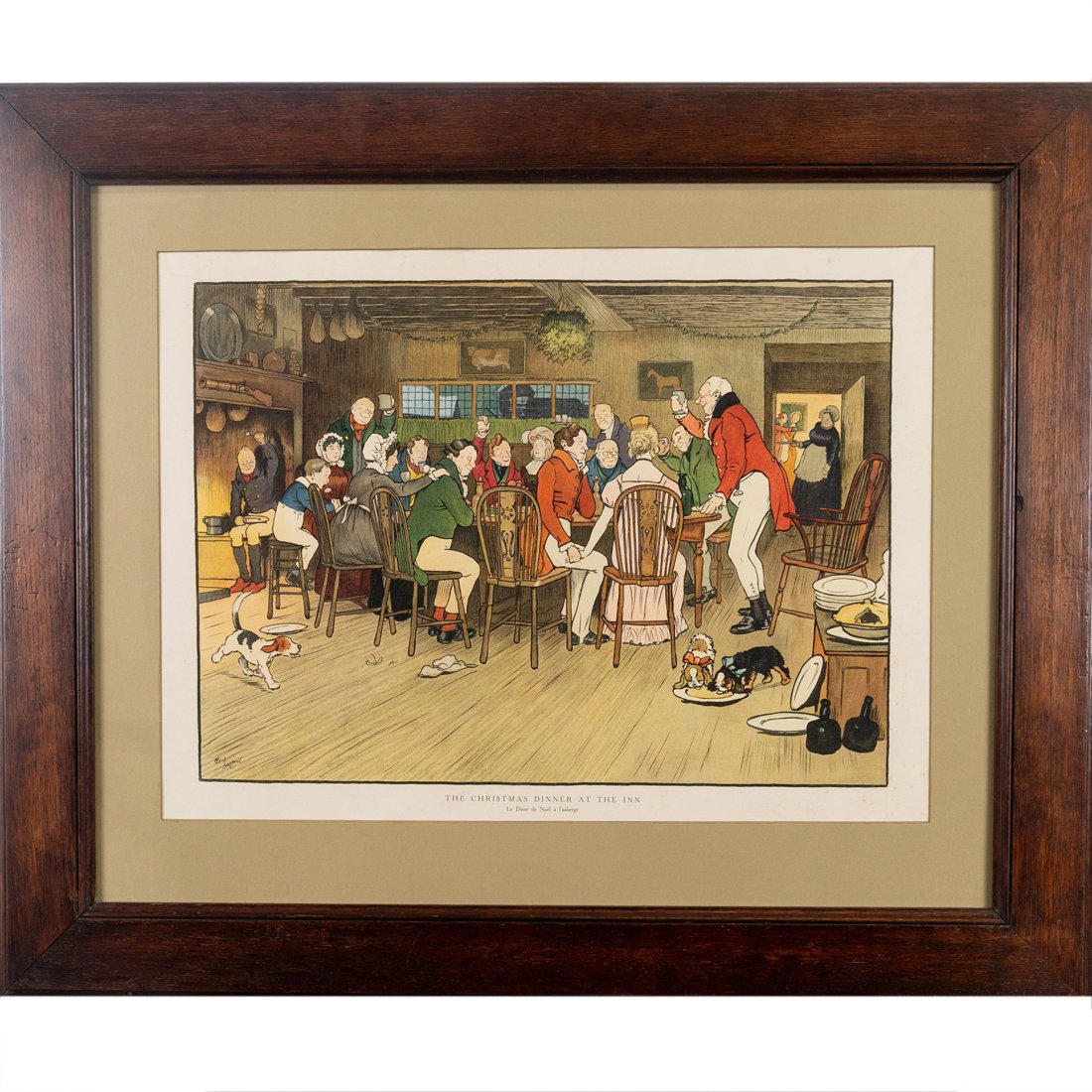 Cecil Aldin Framed Print "Christmas Dinner at the Inn" (1 of 5)