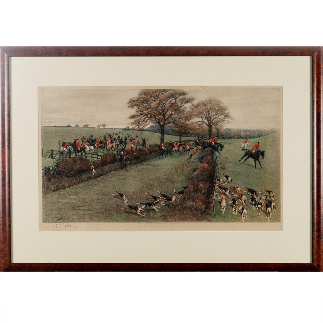 Cecil Aldin Pencil Signed "Fox Hunt"  Print (1 of 7)