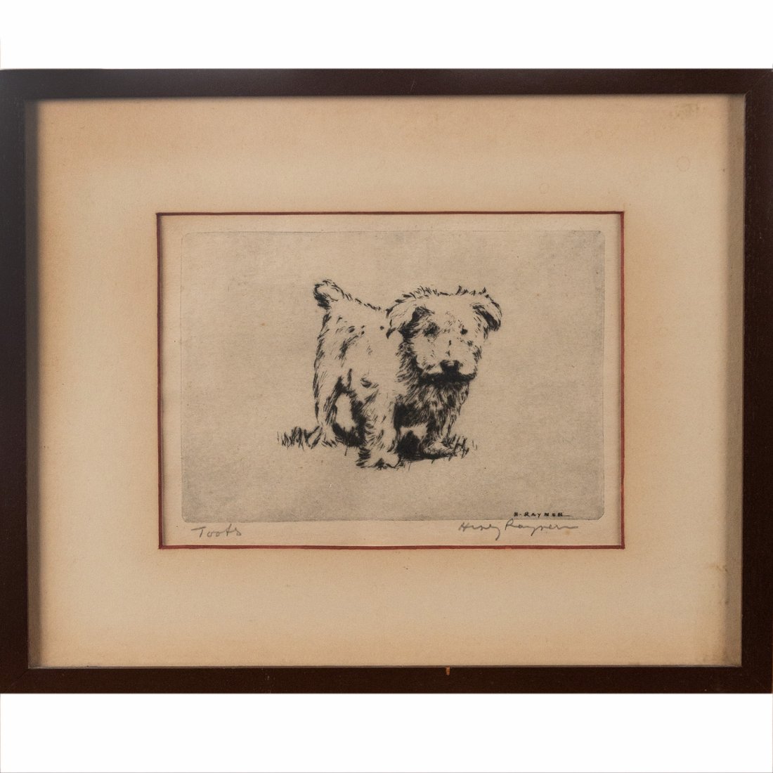 Vintage Dry Point Etching "TOOTS" by Henry Rayner (1 of 5)