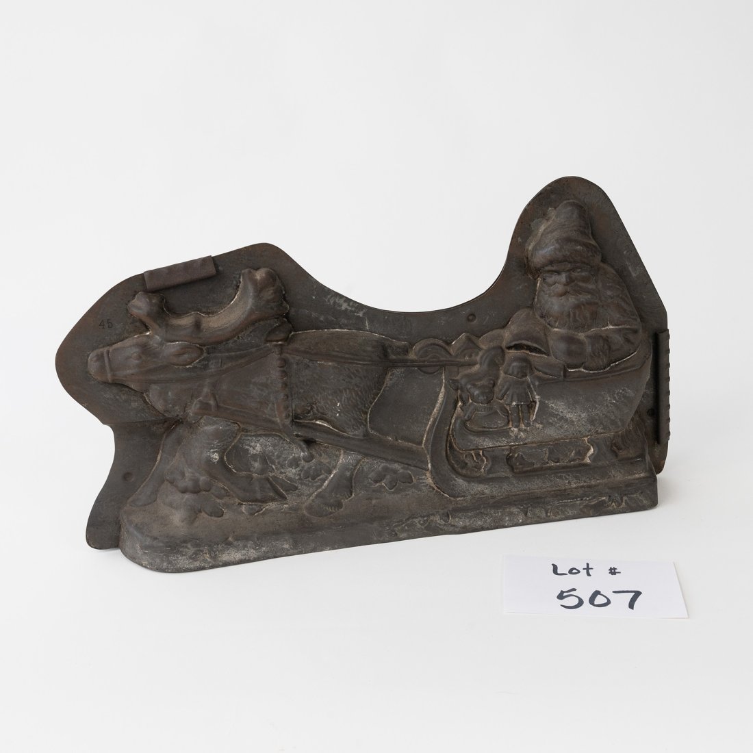 Very Large Antique Santa and Sleigh and Reindeer  Chocolate Mold (1 of 7)
