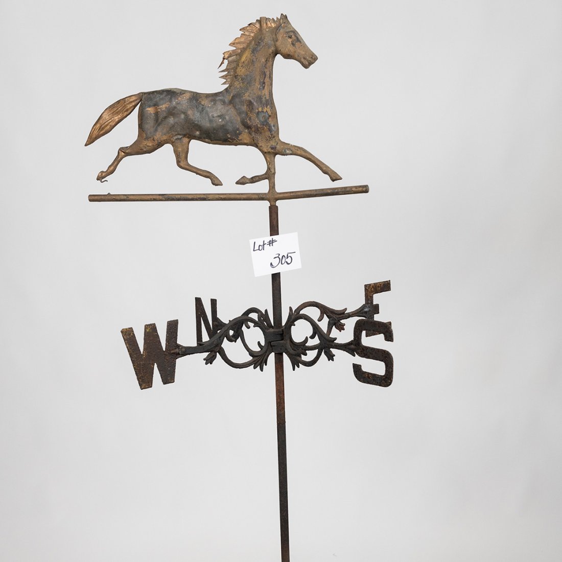 Antique Tin Horse Weathervane on Stand (1 of 7)