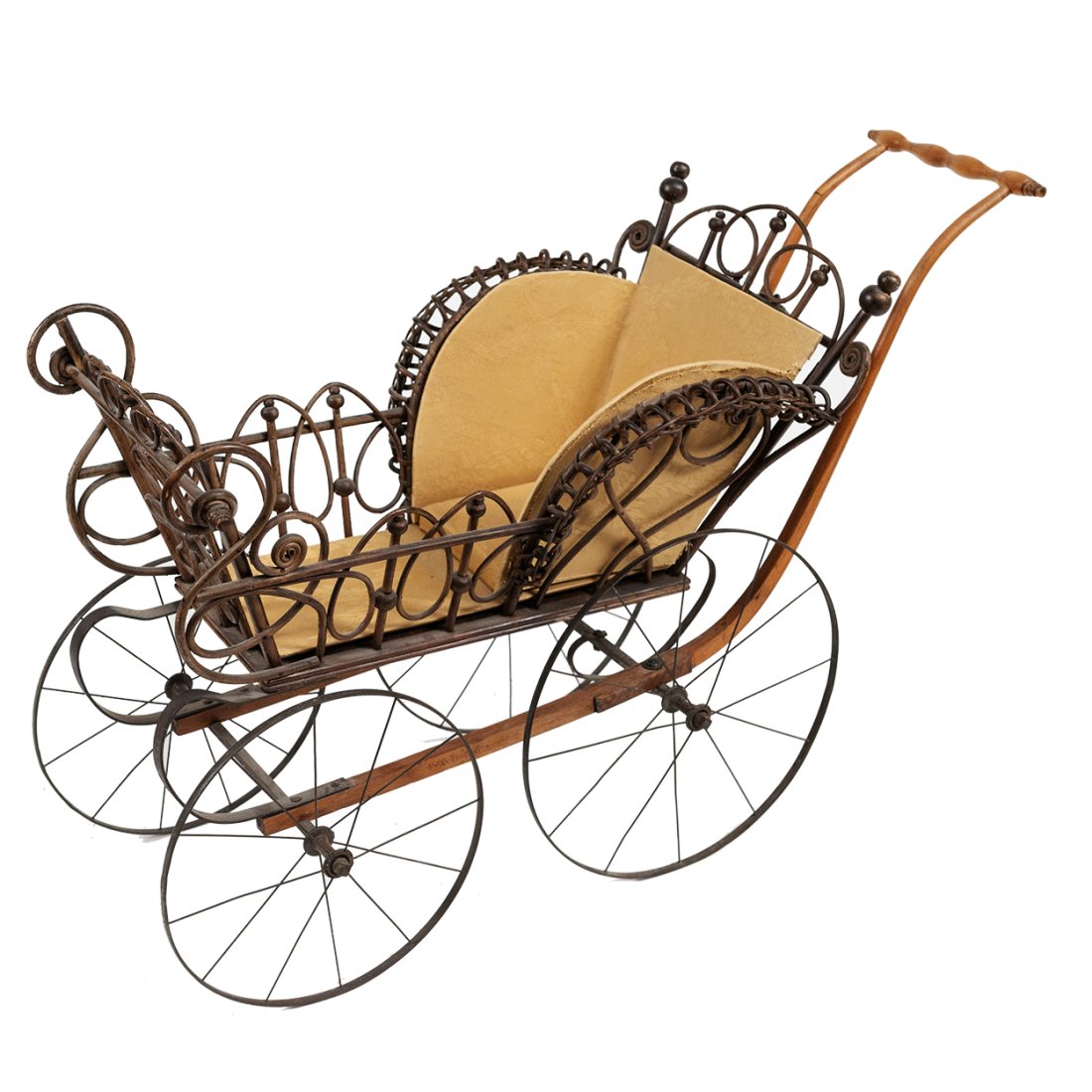 Victorian Wicker and Reed Doll Buggy (1 of 9)