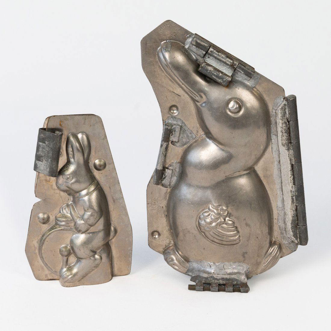 Vintage 2pc. Standing Large Duck with Bunny and Drum Chocolate Molds (1 of 10)