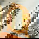 Impressive Antique French Gold Gilt Wood Rococo Style Oval Mirror