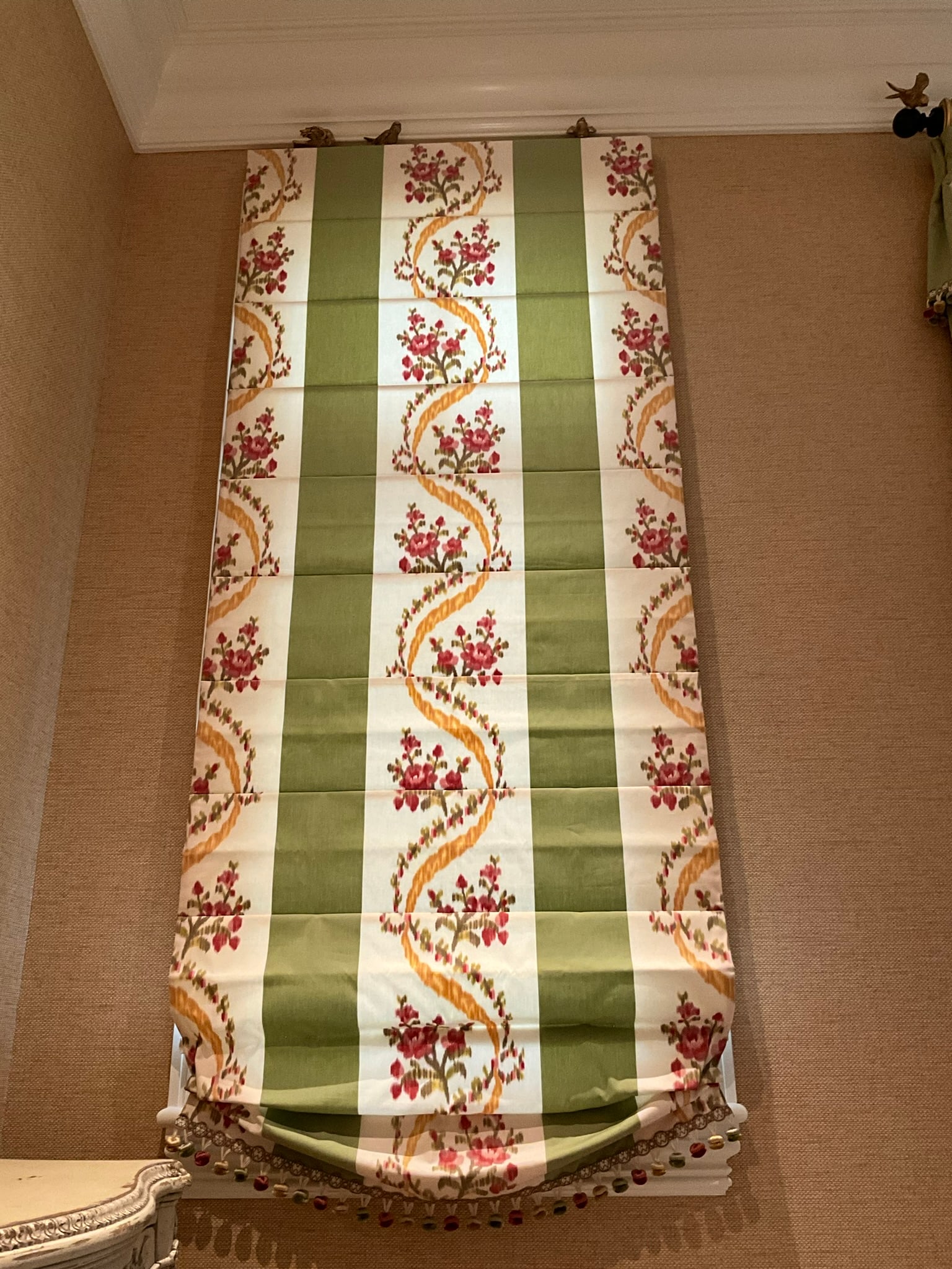 Custom Roman Shade Window Treatment (1 of 5)