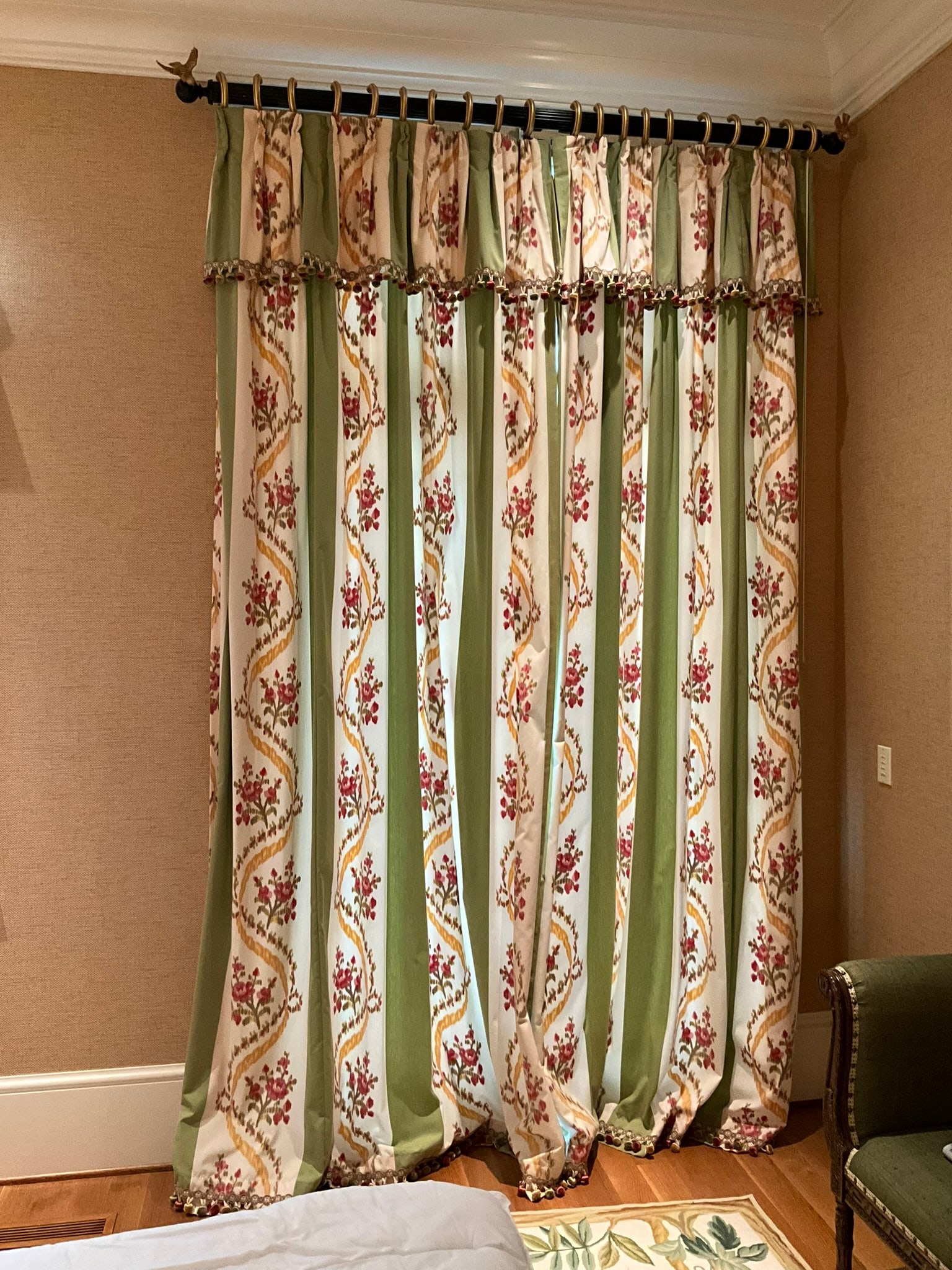 Two Custom Panel Draperies With 6' Long Drapery Rod (1 of 5)