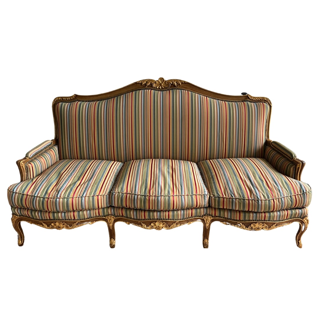 Ateliers Phillippe Coudray Neoclassical Silk Upholdstered Sofa (1 of 8)