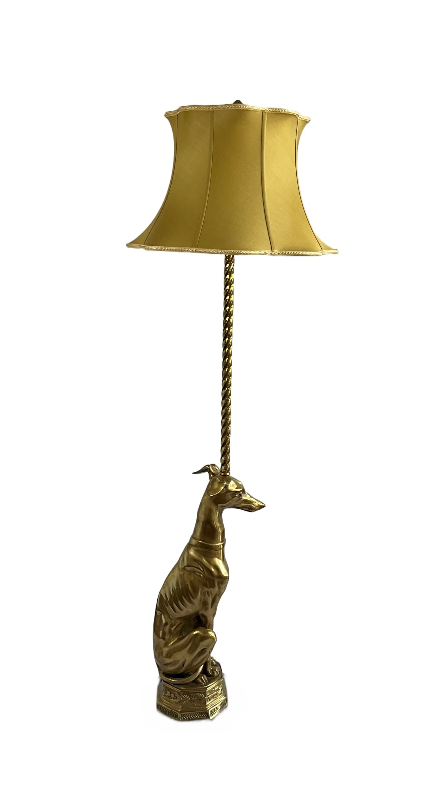 Large Vintage Brass Whippet Greyhound Chelsea House Floor Lamp (1 of 5)