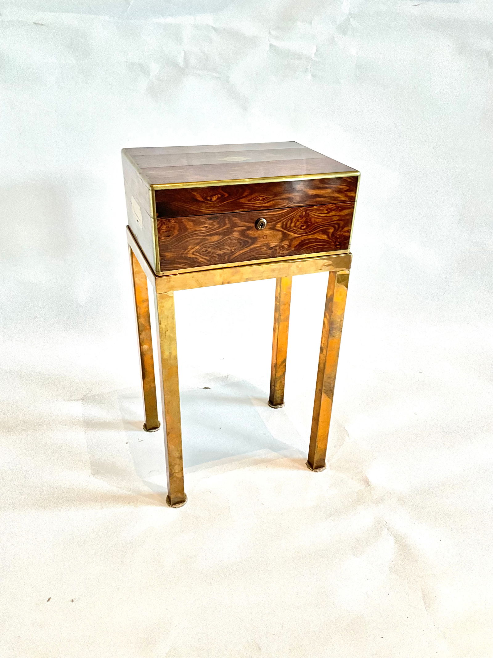 Antique Victorian Hardwood Writing Box on Later Stand (1 of 7)