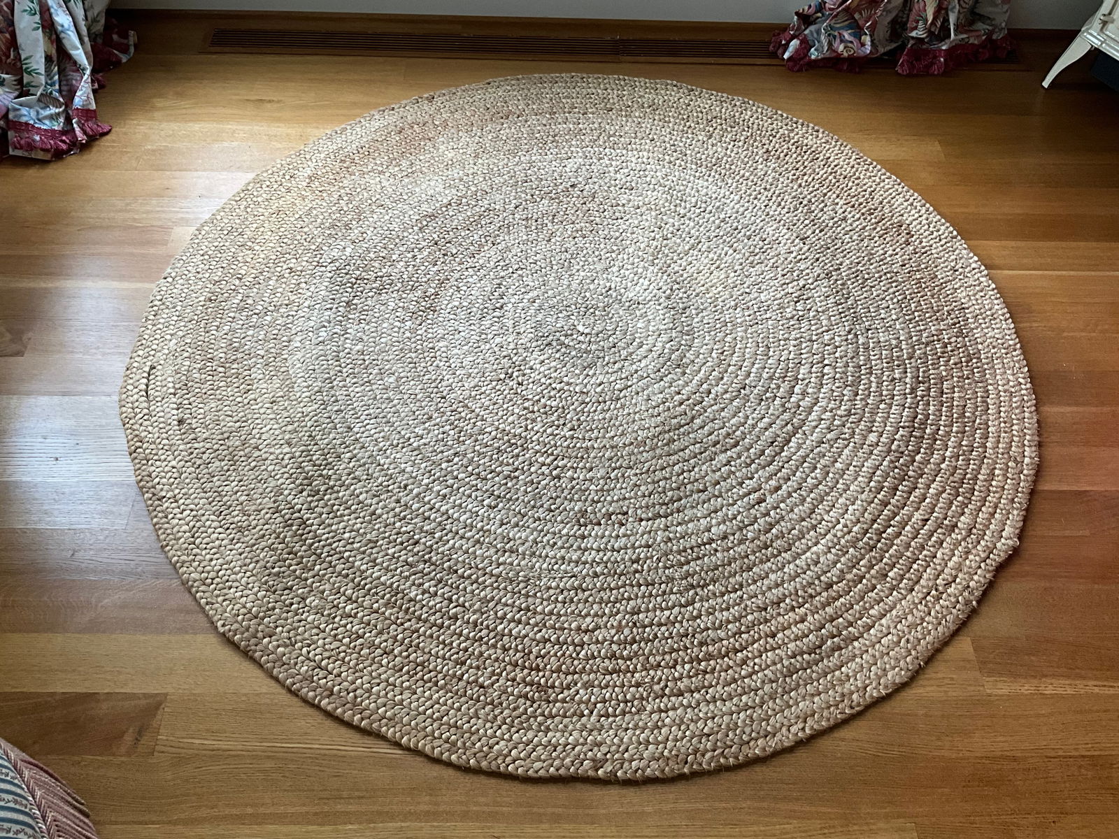 Round Braided Jute Rug 6'2" (1 of 3)
