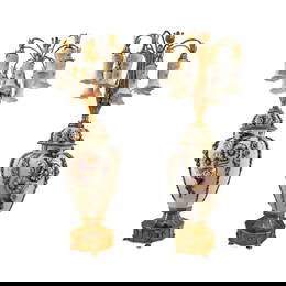 Pair of Vintage CICHE of Milan Porcelain Lamps