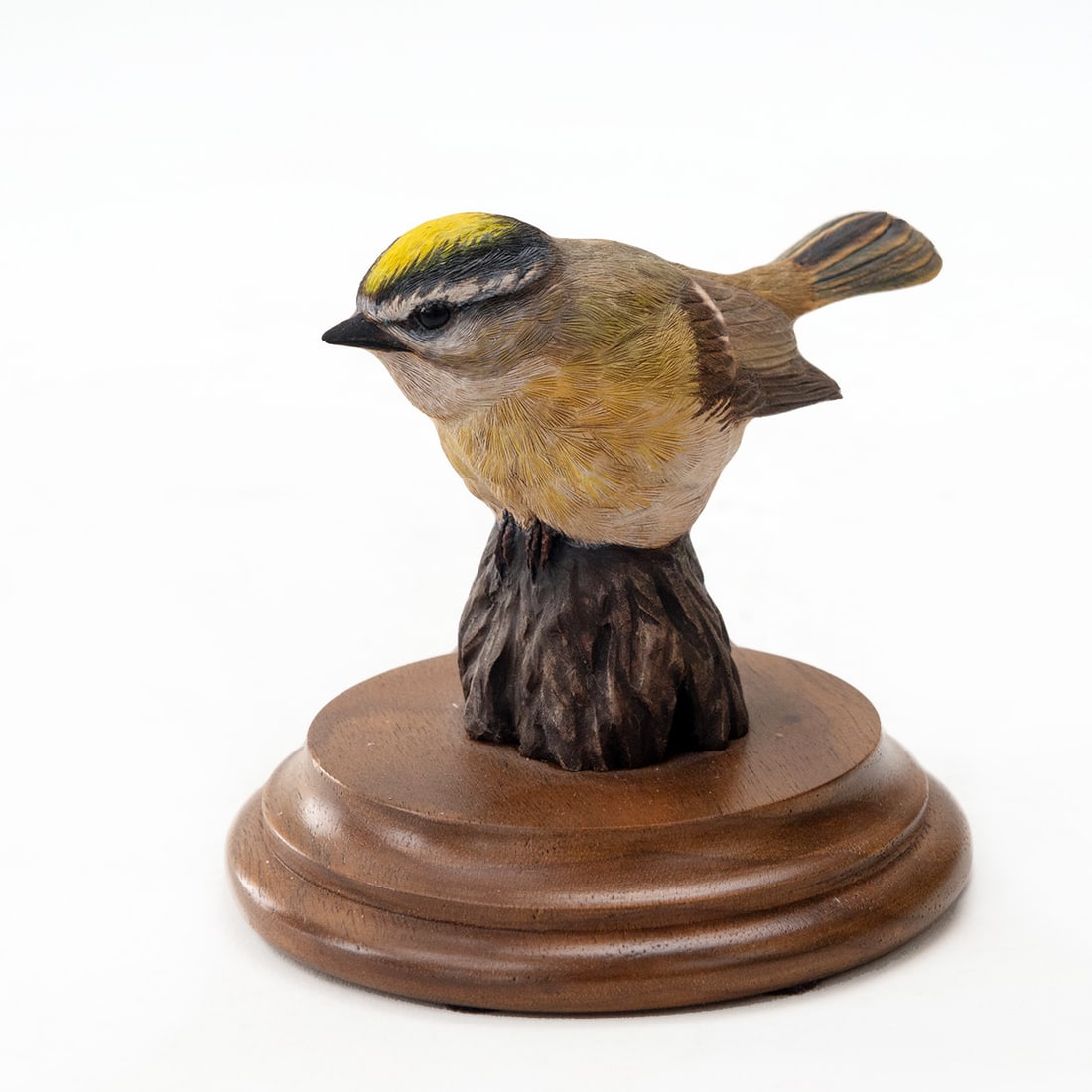 Carved Golden Crowned Kinglet Bird by Sue Kraft (1 of 4)