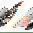 Vintage Carved Uncle Sam with Framed "The Frigate Constitution" Plaque