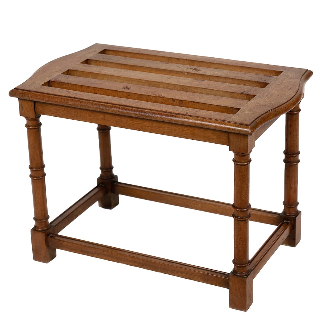 Vintage 1910 Waring & Gillow Walnut Luggage Rack (1 of 3)