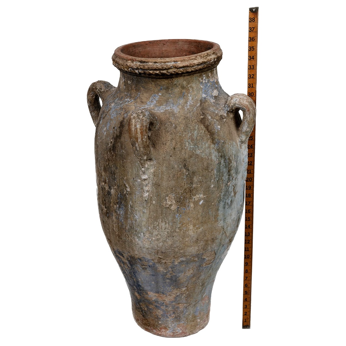 Large Antique Italian Mediterranean Terra Cotta Olive Jar (1 of 3)