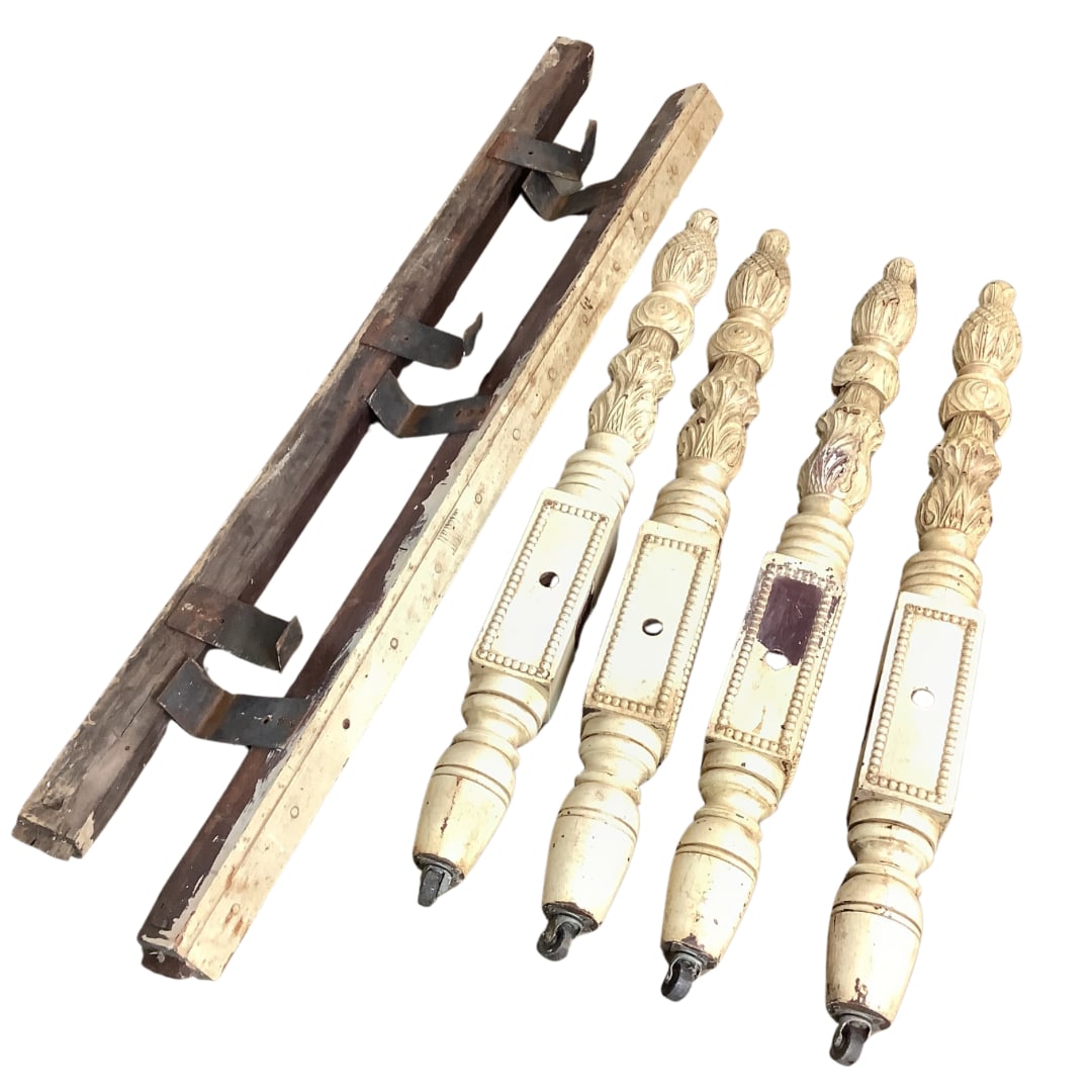 Parts of Antique White Rope Bed (1 of 5)